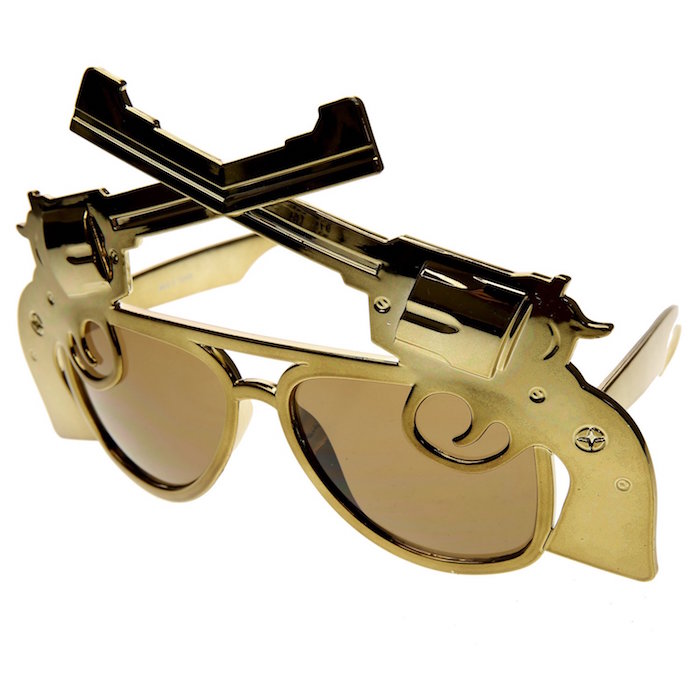 zeroUV - Gun Pistol Magnum Wild West Cowboy Costume Aviator Sunglasses